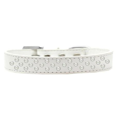 MIRAGE PET PRODUCTS Mirage Pet Products615-09 WT-16 Sprinkles Pearls Dog Collar; White - Size 16 615-09 WT-16